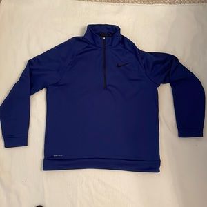 Nike pullover half zip blue size L